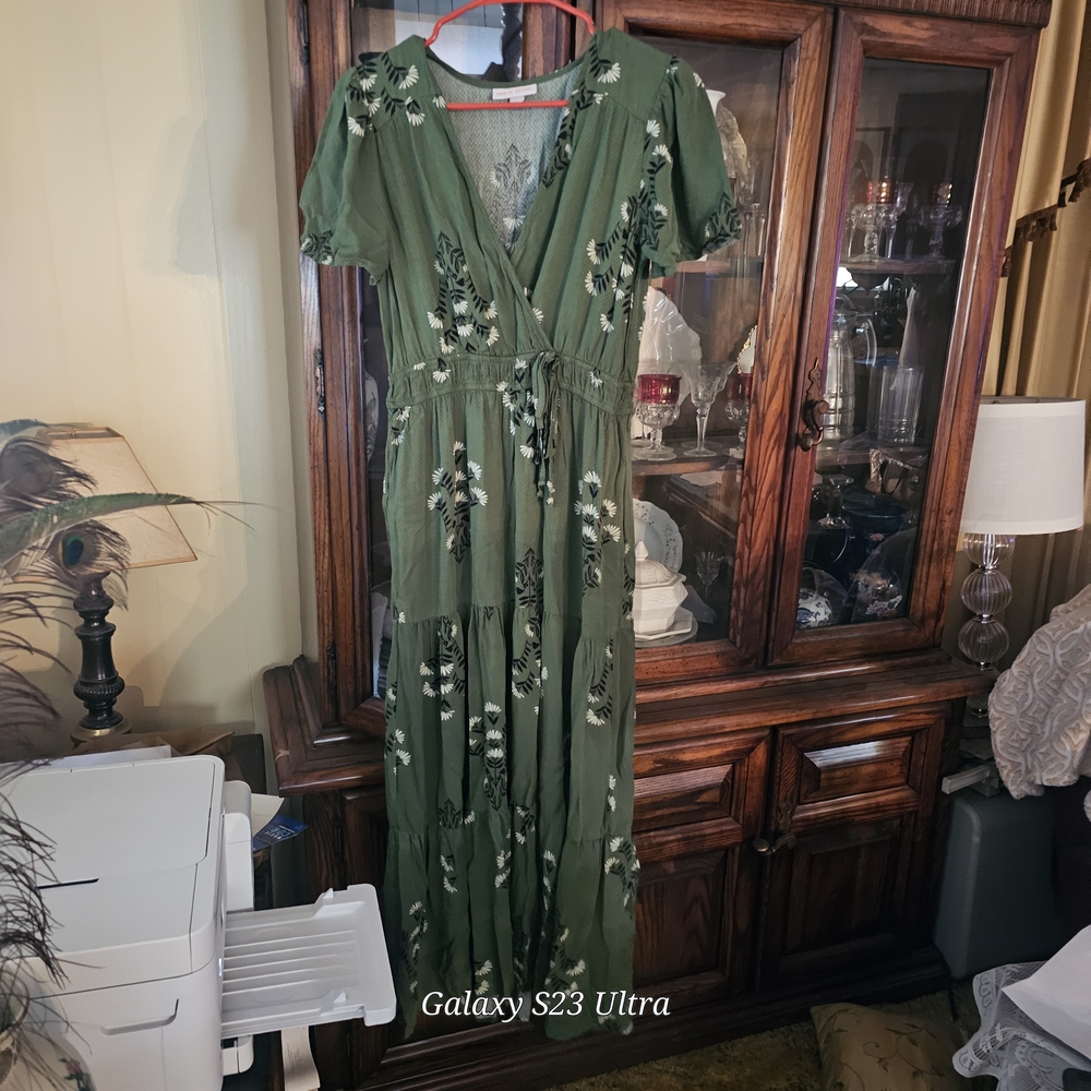Floral Green Maxi Dress
